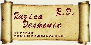 Ružica Despenić vizit kartica